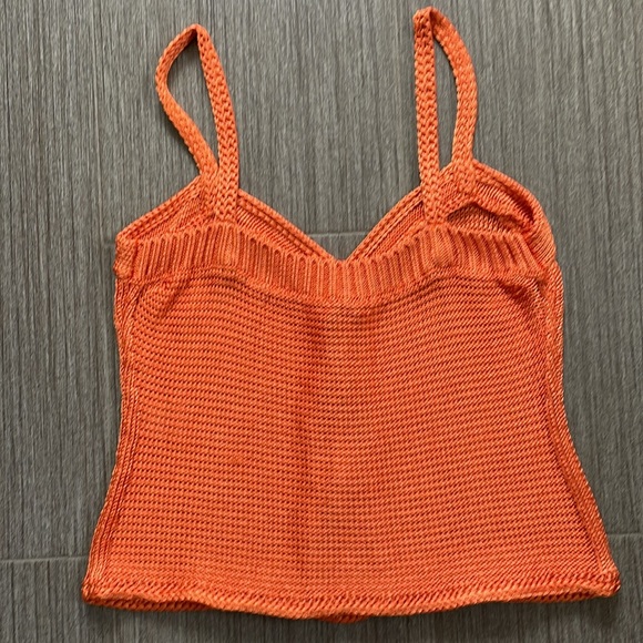 Escada Orange knitted tank top made in Italy (46) USA (10) EUC - Picture 5 of 12